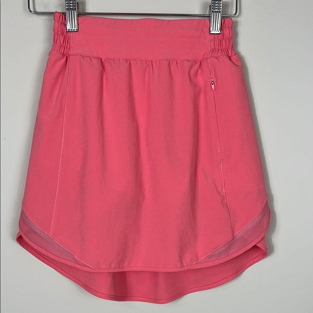 Women's Pink Active Skort Shorts - Stretch Waist